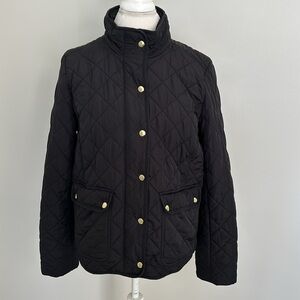 Black Quilted Coat | J CREW